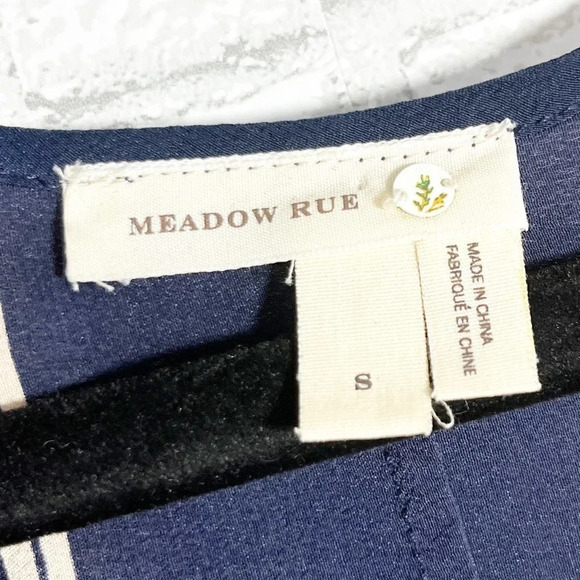 Meadow Rue - Anthropologie Multicolor 100% Silk Boho Blouse Women's Size Small - Picture 6 of 8